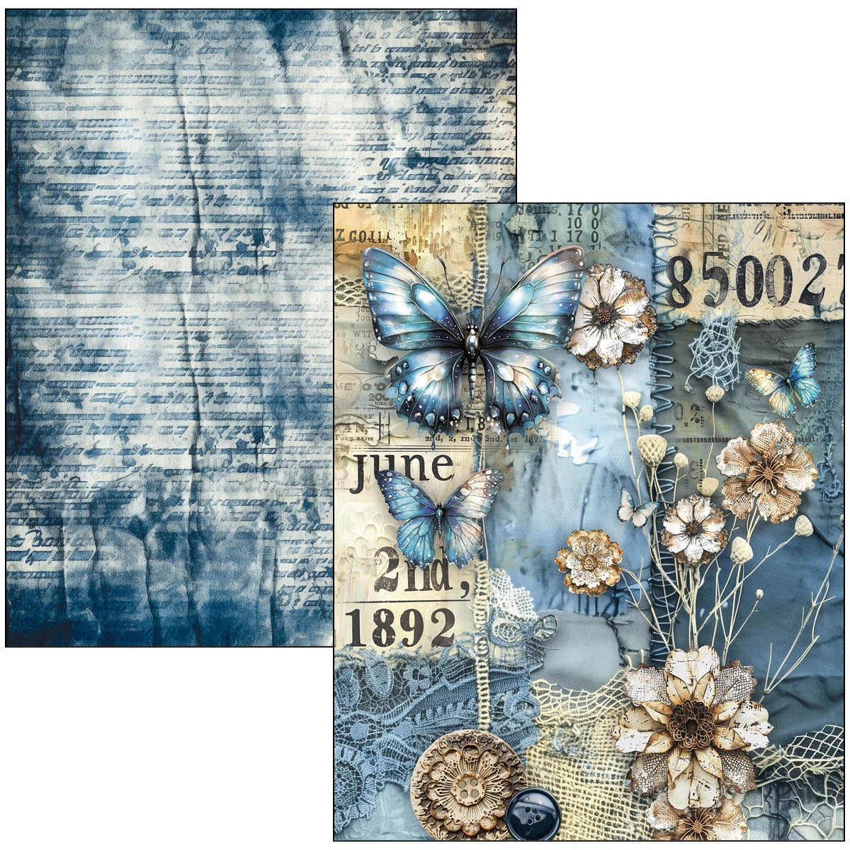 Ciao Bella -Mixed Media Book Urban Blue Denim