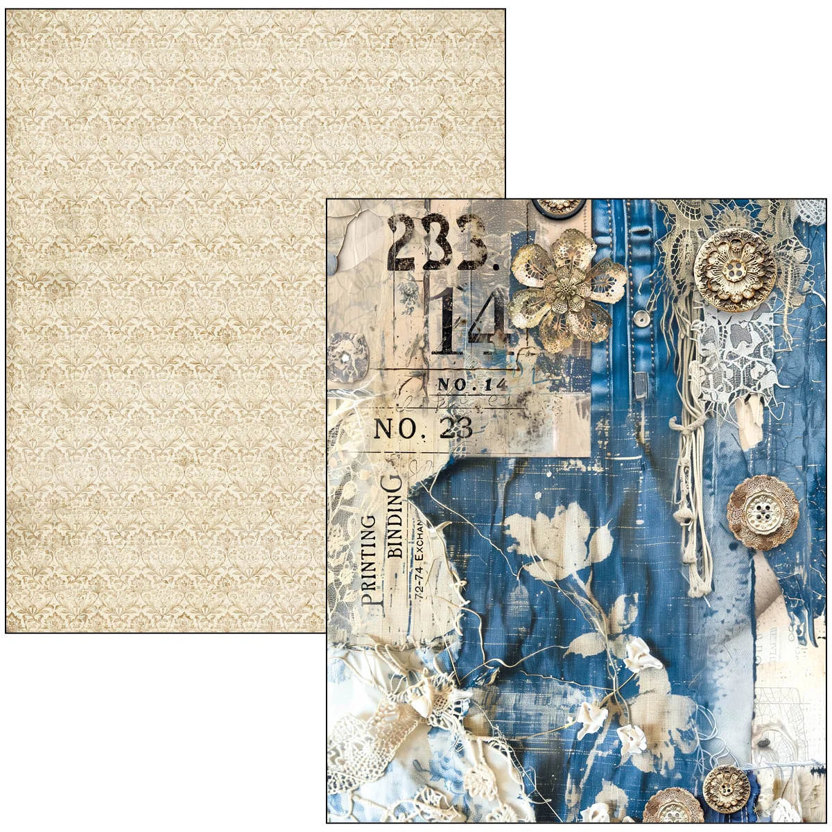 Ciao Bella -Mixed Media Book Urban Blue Denim