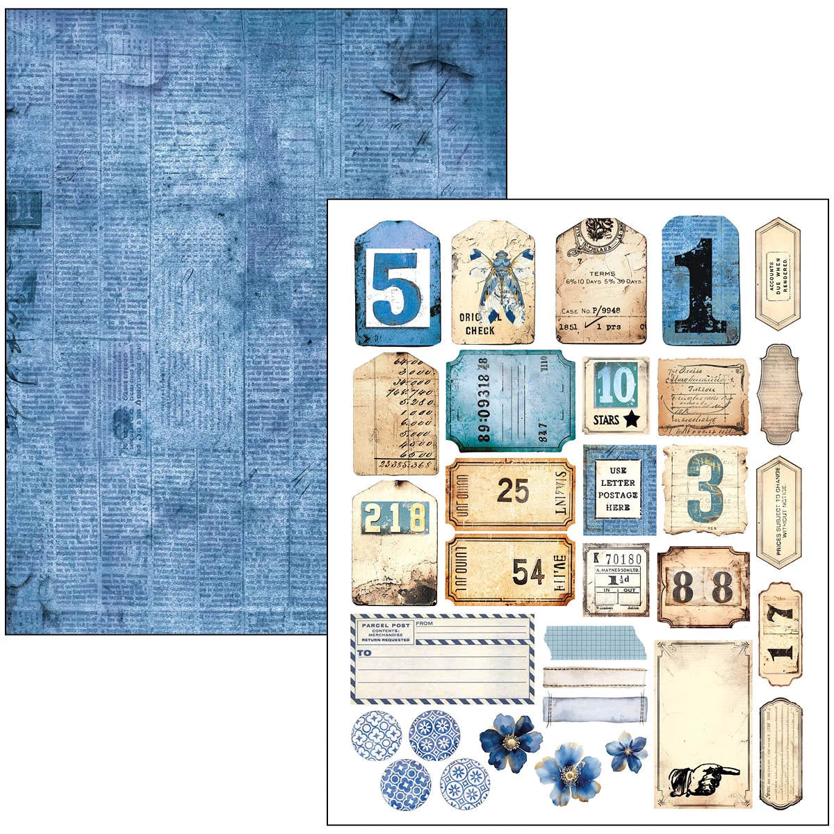 Ciao Bella -Mixed Media Book Urban Blue Denim