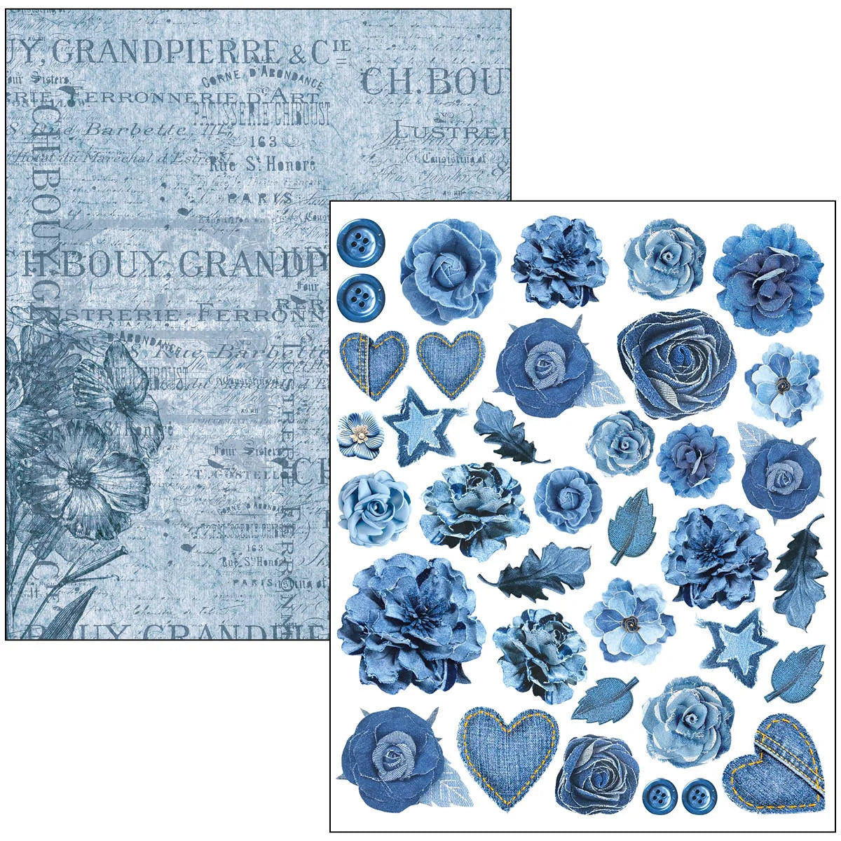 Ciao Bella -Mixed Media Book Urban Blue Denim