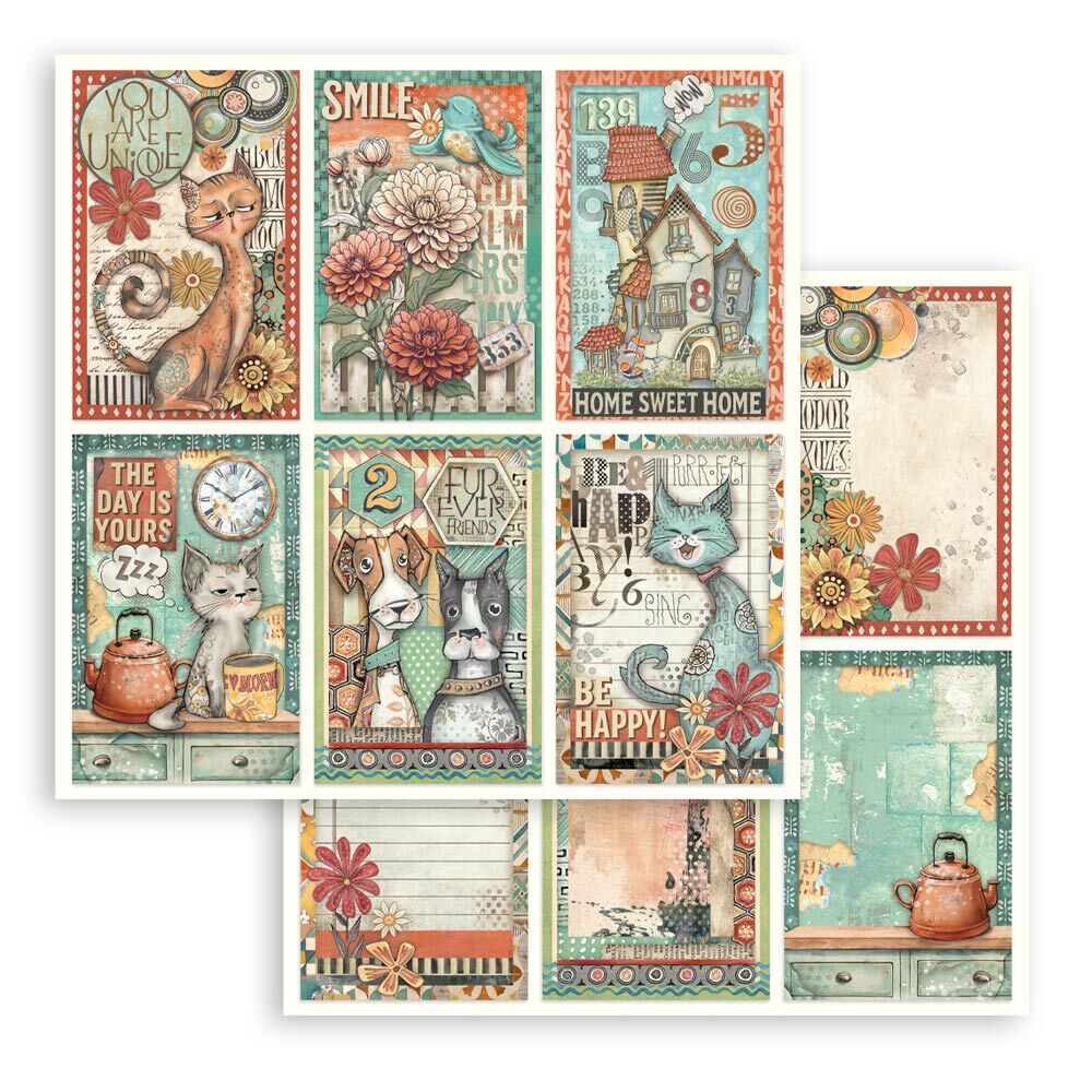 Stameria - Furry Friends 12" x 12" Maxi Pad