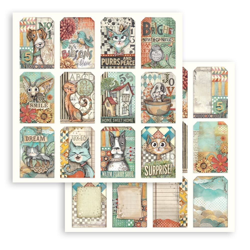 Stameria - Furry Friends 12" x 12" Maxi Pad