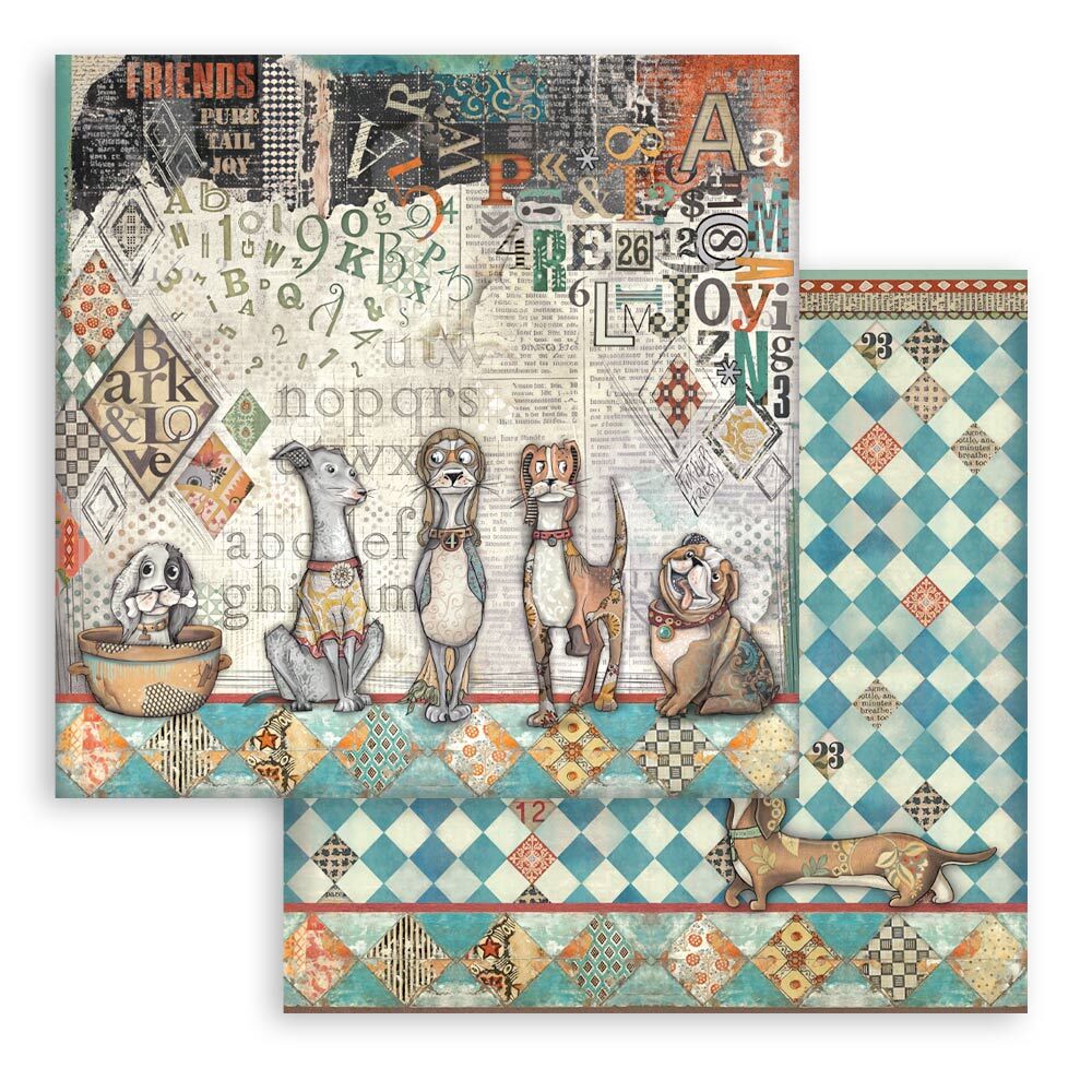 Stameria - Furry Friends 12" x 12" Maxi Pad