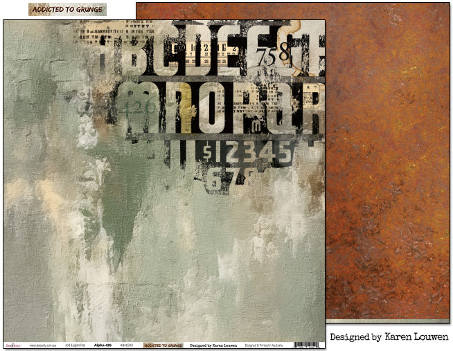Bee Arty - Addicted To Grunge 12'' x 12'' Paper Collection Pack