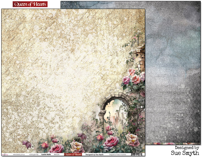 Bee Arty - Queen Of Hearts 12'' x 12'' Paper Packs NEW Collection