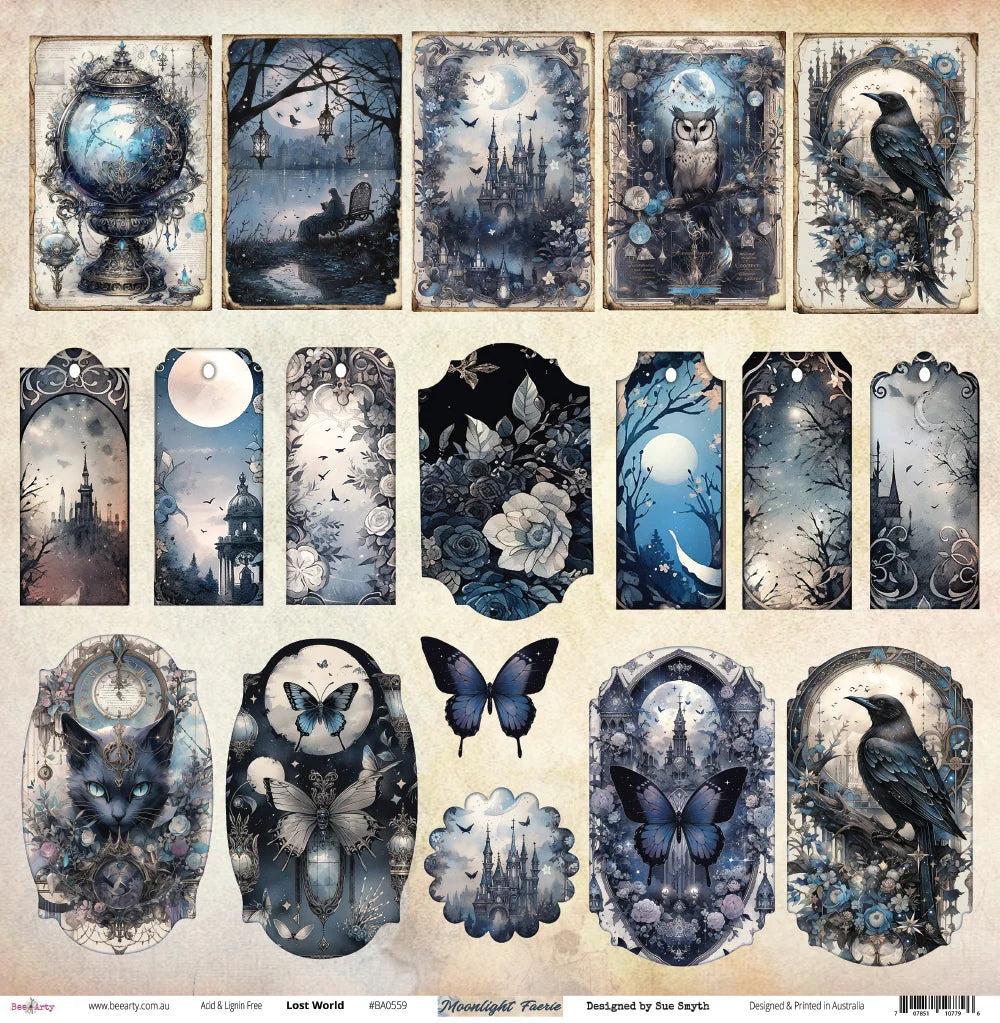 Bee Arty - Moonlight Faerie - Mini collection Paper Pack 12"x12"