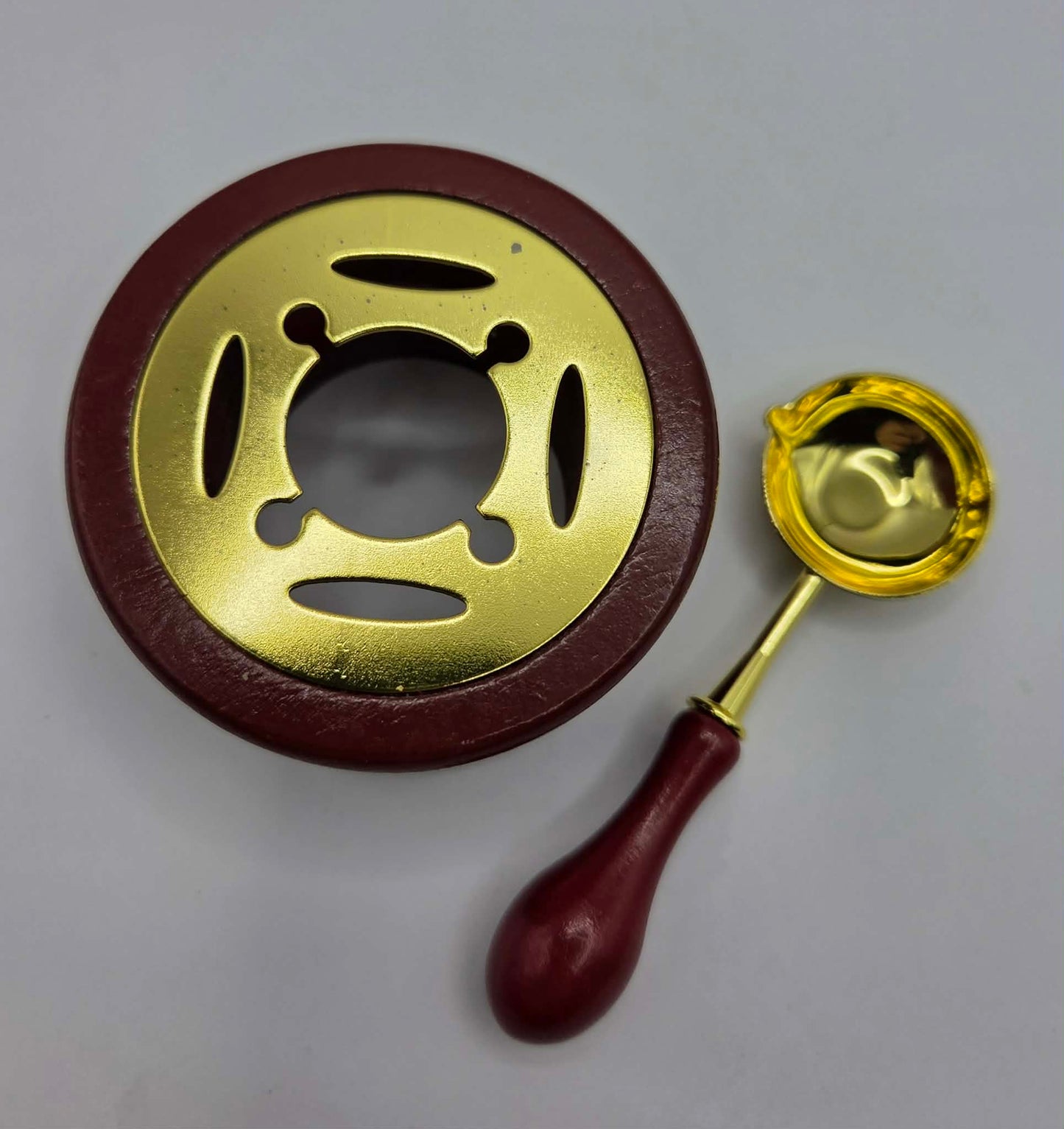 Wax Seal Melting Stand  Set - Red Wood