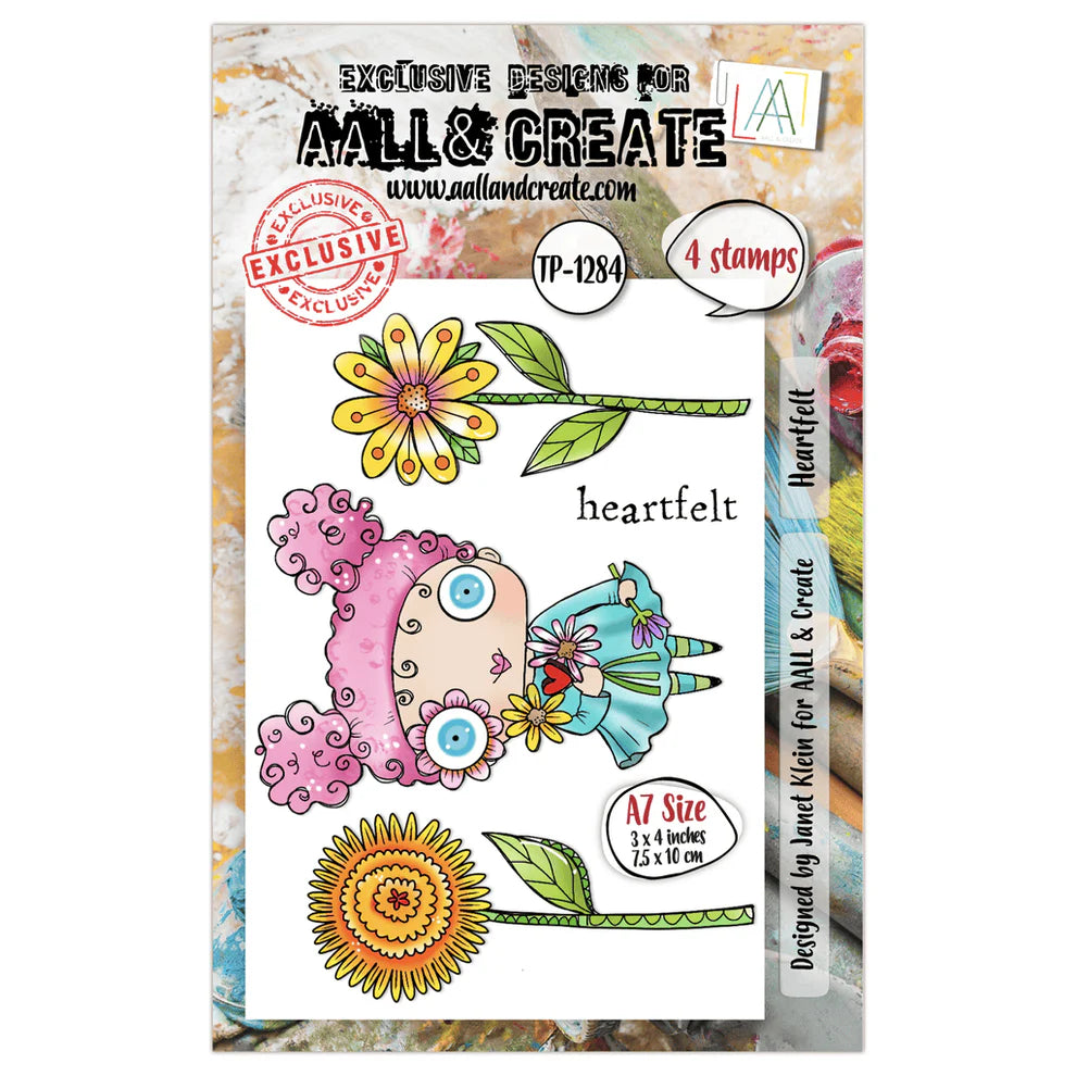 AALL & CREATE - A7 Stamps - Heartfelt #1284