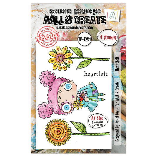 AALL & CREATE - A7 Stamps - Heartfelt #1284