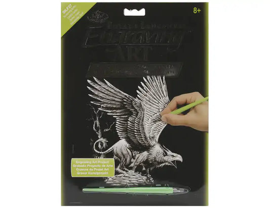 Engraving Art - Silver Foil - Screaming Griffin
