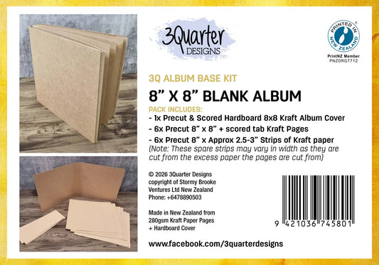 3 Quarter Designs - 8x8 Blank Kraft Album Base Kit