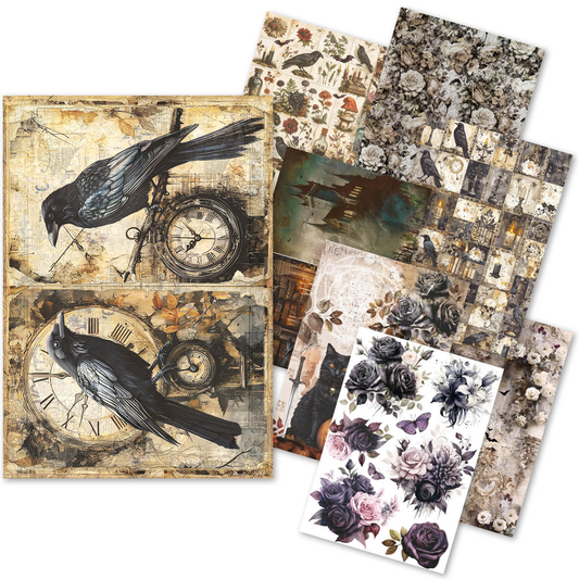 Ciao Bella - Rice Papers -A5 Set  - Dark Academia