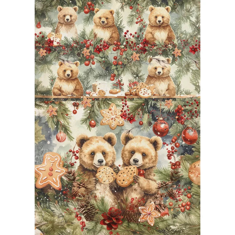 Ciao Bella - Rice Papers -A5 Set  - Hot Cocoa & Holly