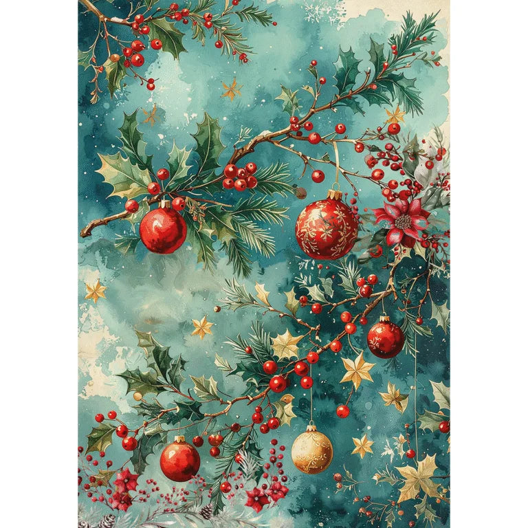 Ciao Bella - Rice Papers -A5 Set  - Hot Cocoa & Holly