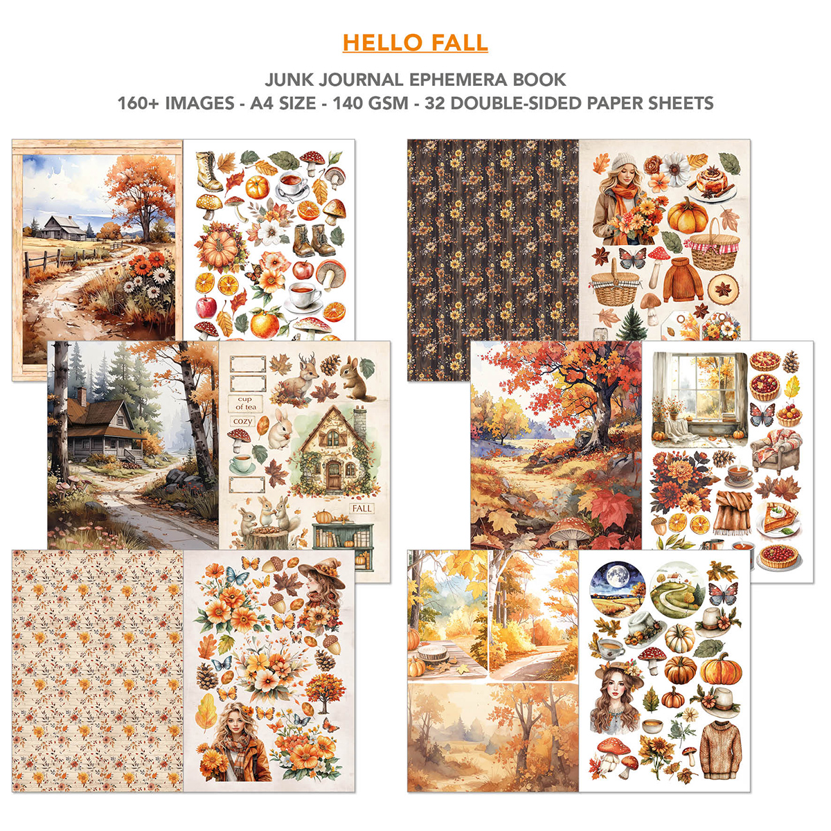 Ciao Bella - Junk Journal & Ephemera Book - Hello Fall