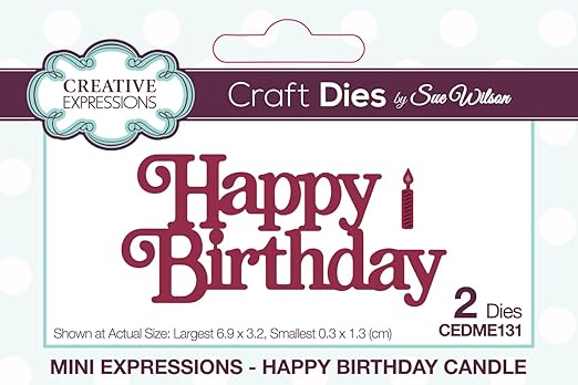 Creative Expressions - Craft Dies - Mini Expressions - Happy Birthday Candle
