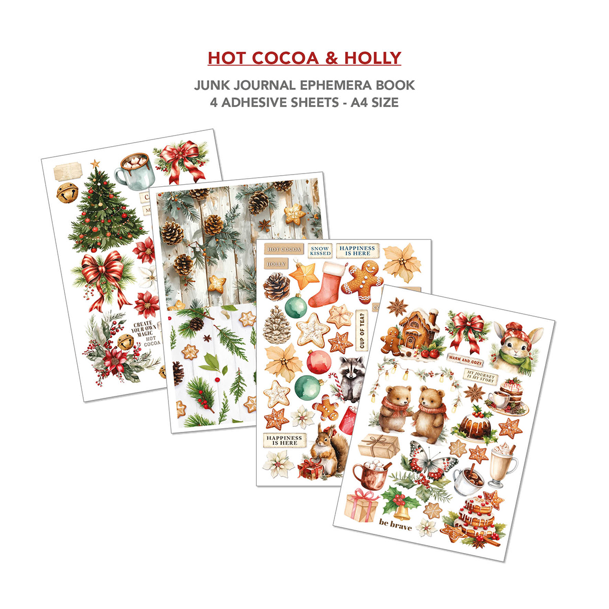 Ciao Bella - Junk Journal & Ephemera Book - Hot Cocoa & Holly