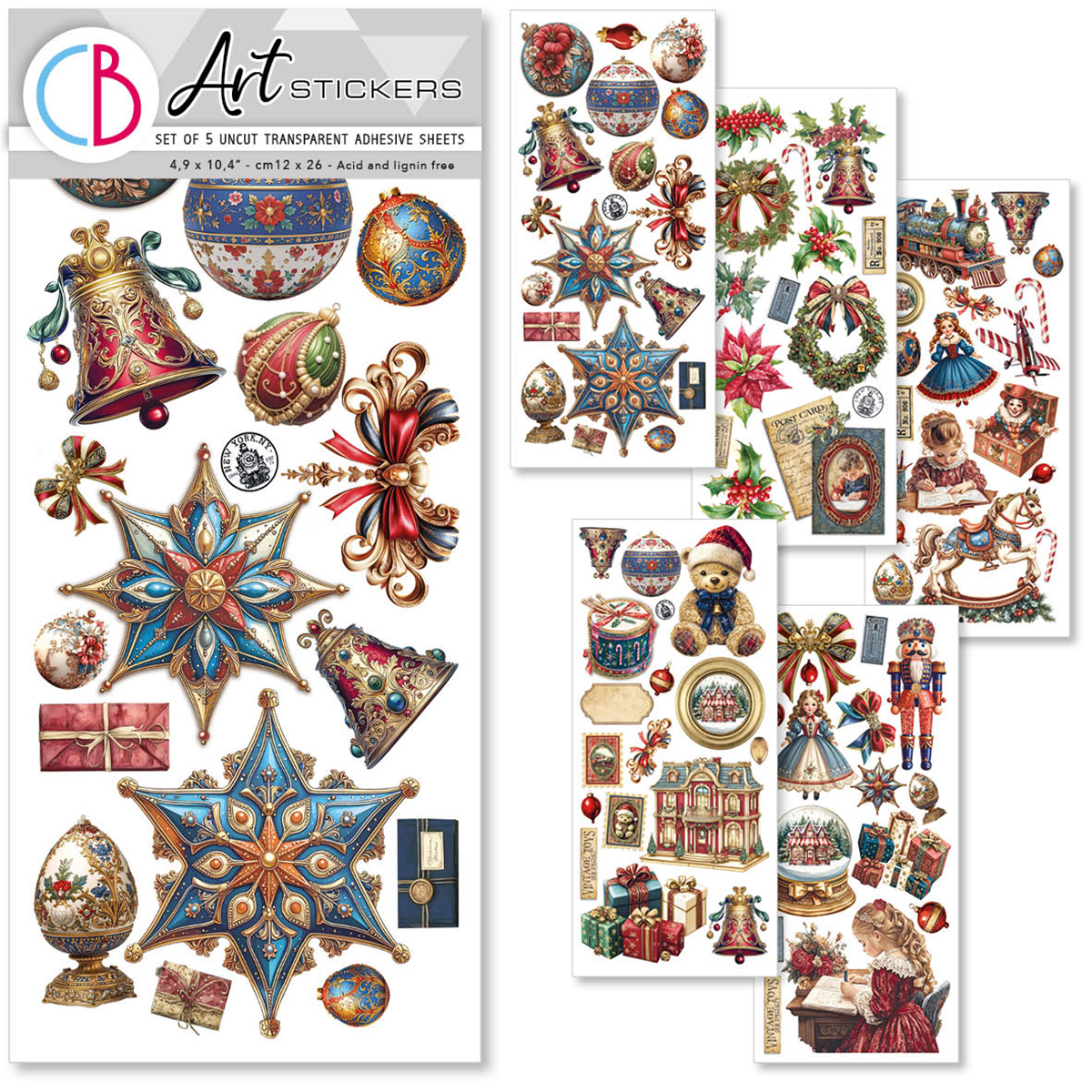 Ciao Bella paper Art Stickers- Toy Shop