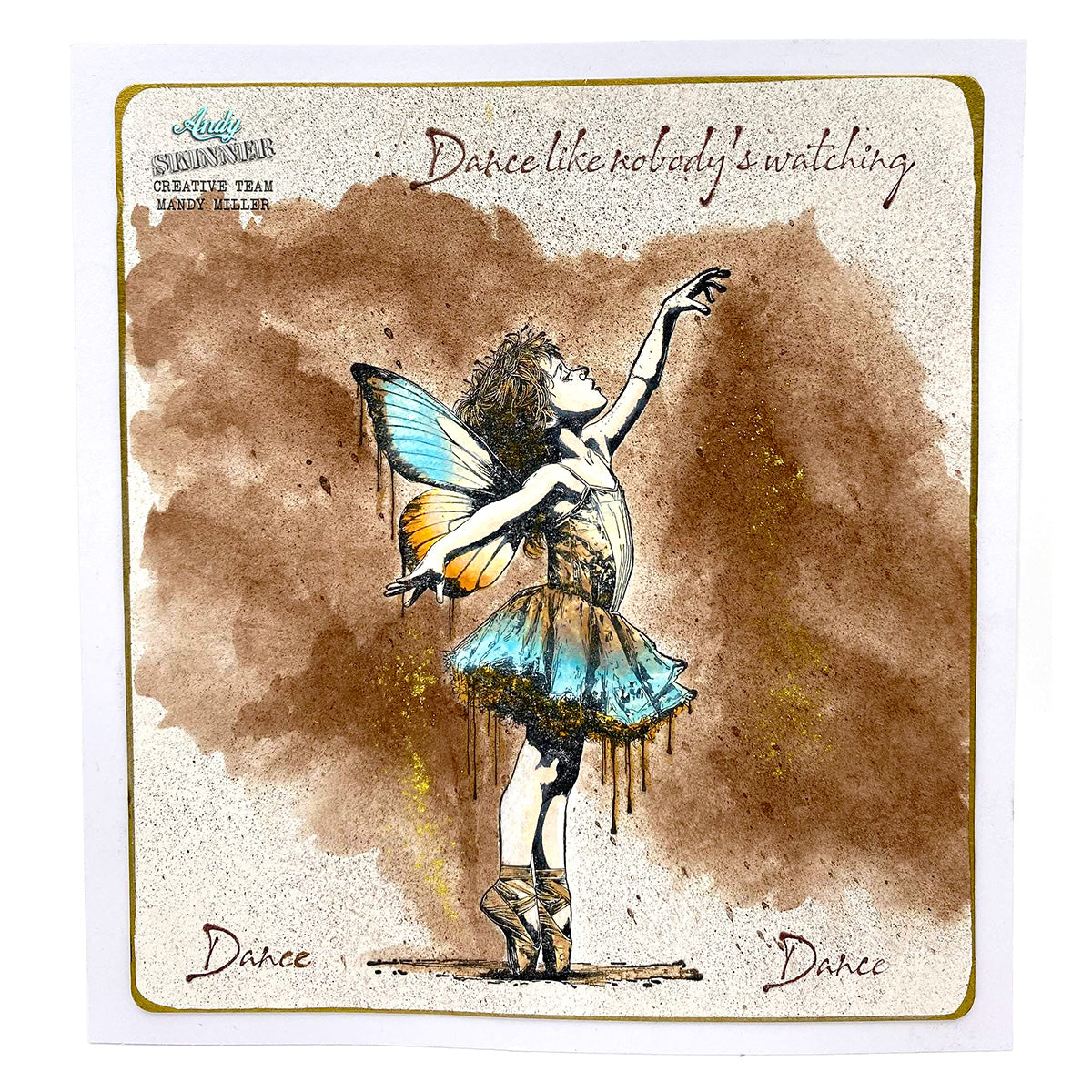 Cosmic Shimmer - Andy Skinner  Pre Cut Mounted Stamp - Dance