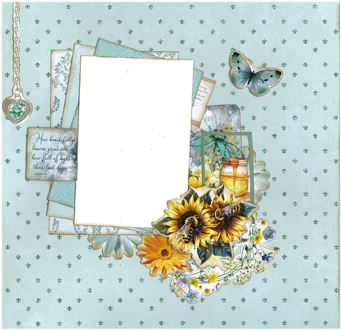 3 Quarter Designs -Honey Fields Collection Designer Paper & Diecuts Set