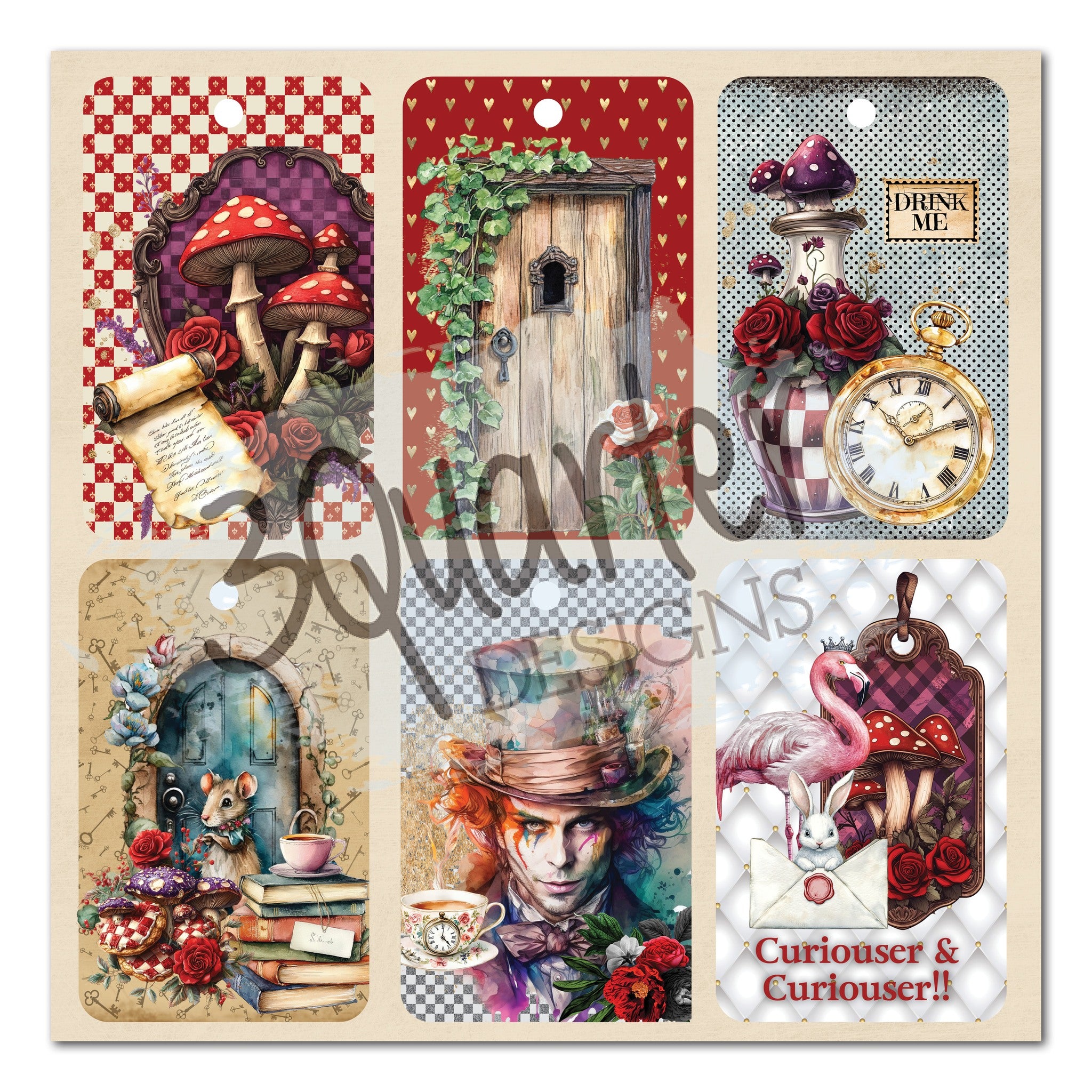 3 Quarter Designs - Red Queen  Collection 8x8 Pack