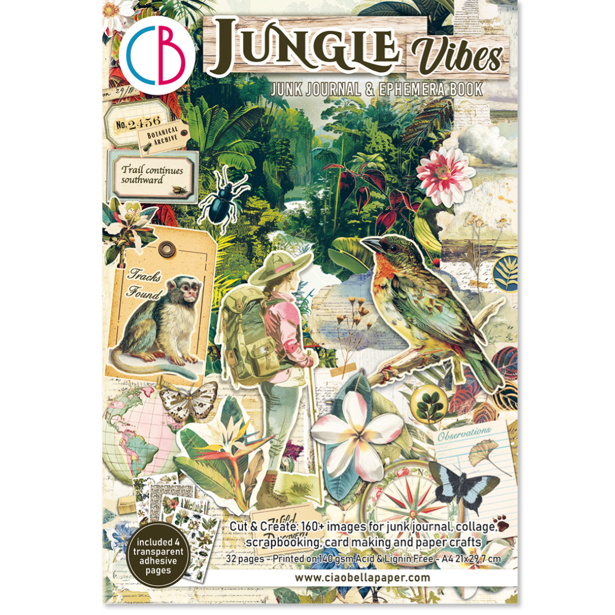 Ciao Bella - Junk Journal & Ephemera Book - Jungle Vibes
