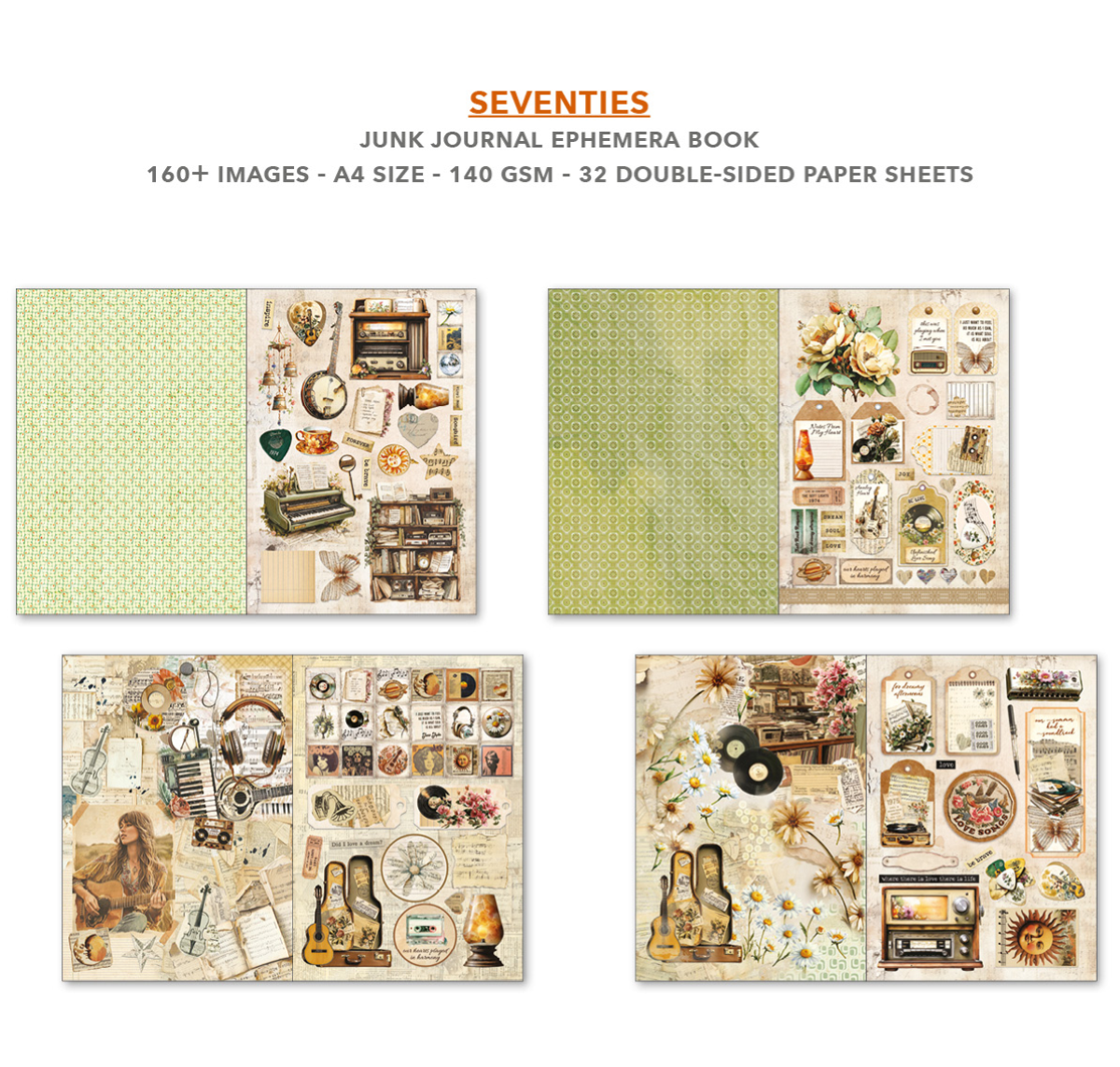 Ciao Bella - Junk Journal & Ephemera Book - Seventies