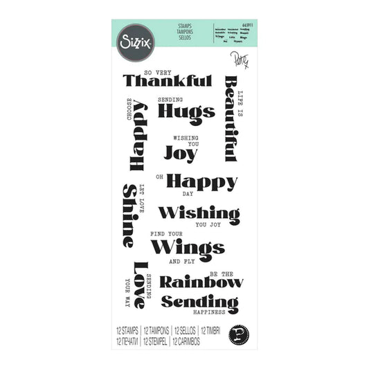 Sizzix - Clear Stamp Set Good Vibes #4