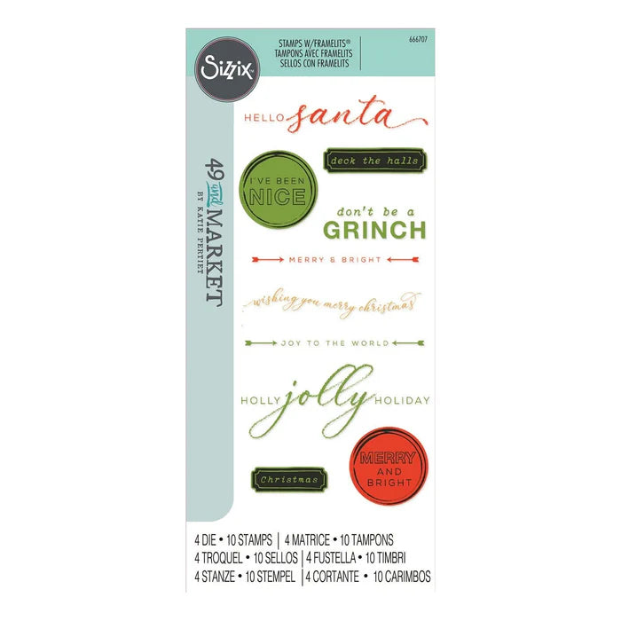 Sizzix - Clear Stamp Jolly Sentiments
