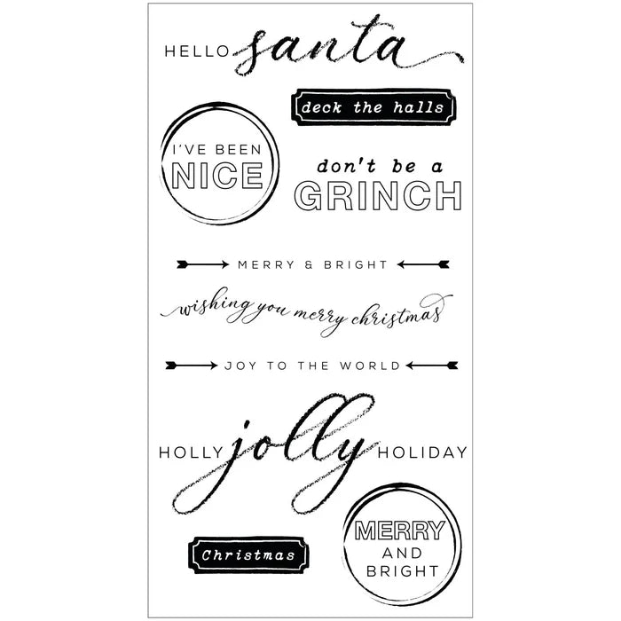 Sizzix - Clear Stamp Jolly Sentiments