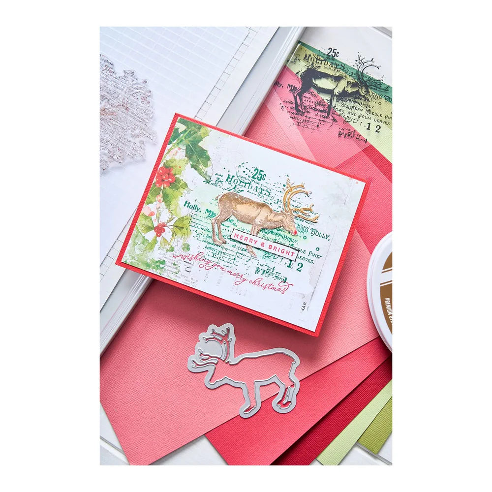 Sizzix - Clear Stamp & Die Reindeer Mix Cluster