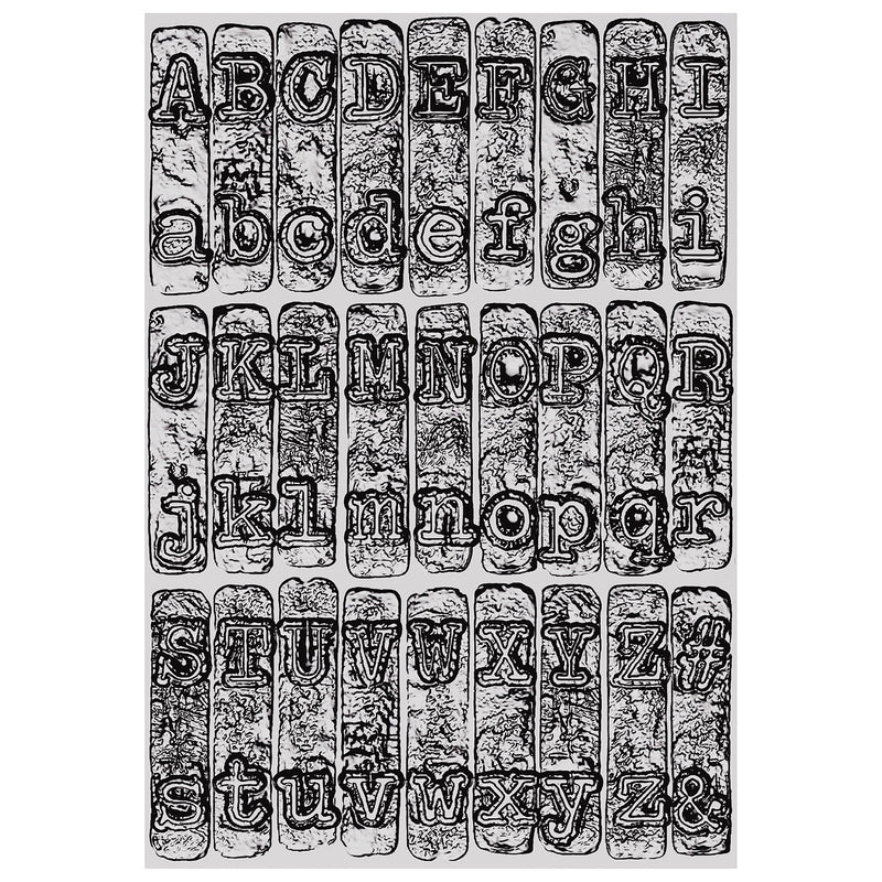 Sizzix 3D Texture Fades Embossing Folder A5 By Tim Holtz - Typewriter