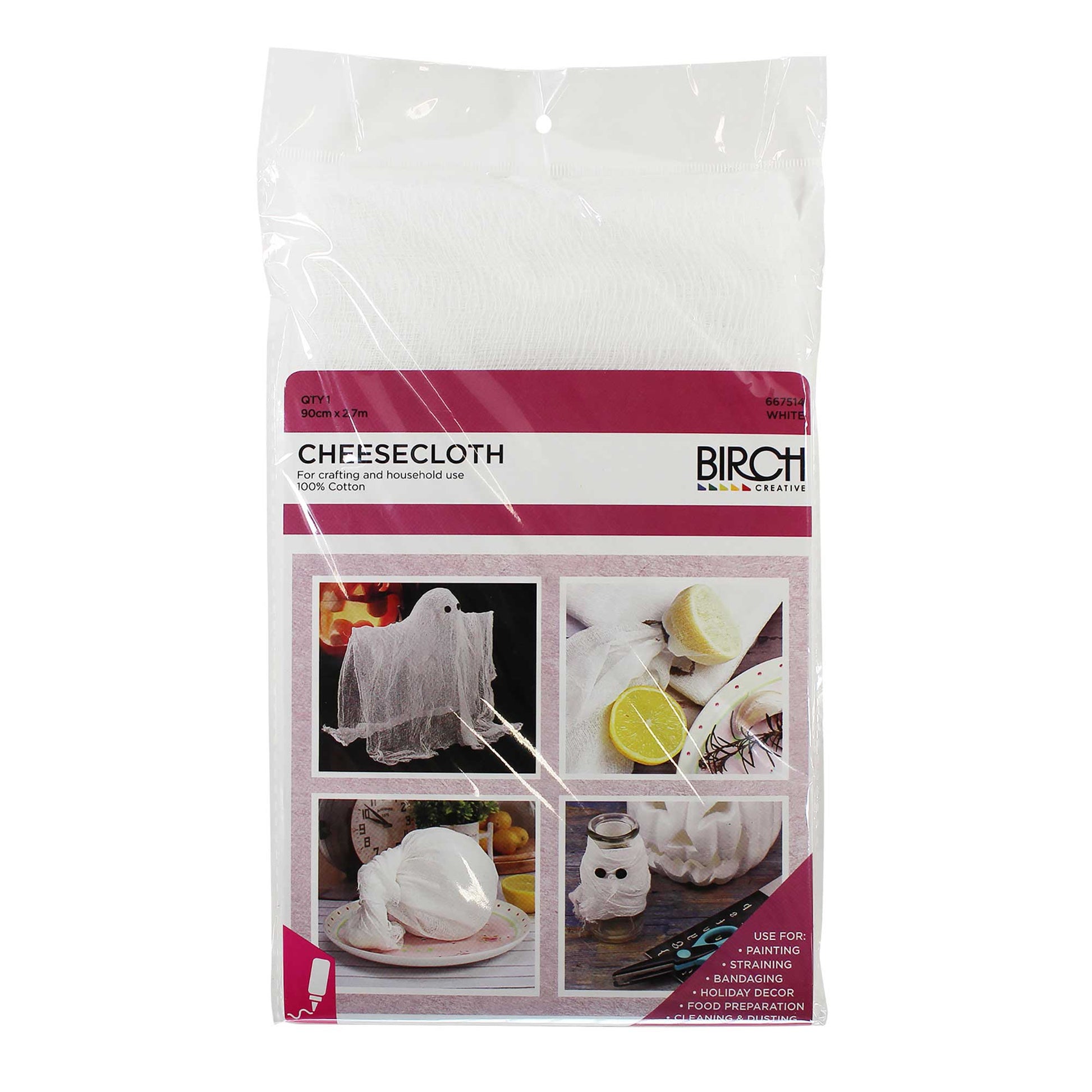 Birch - Cheesecloth white 90cm x 2.7M