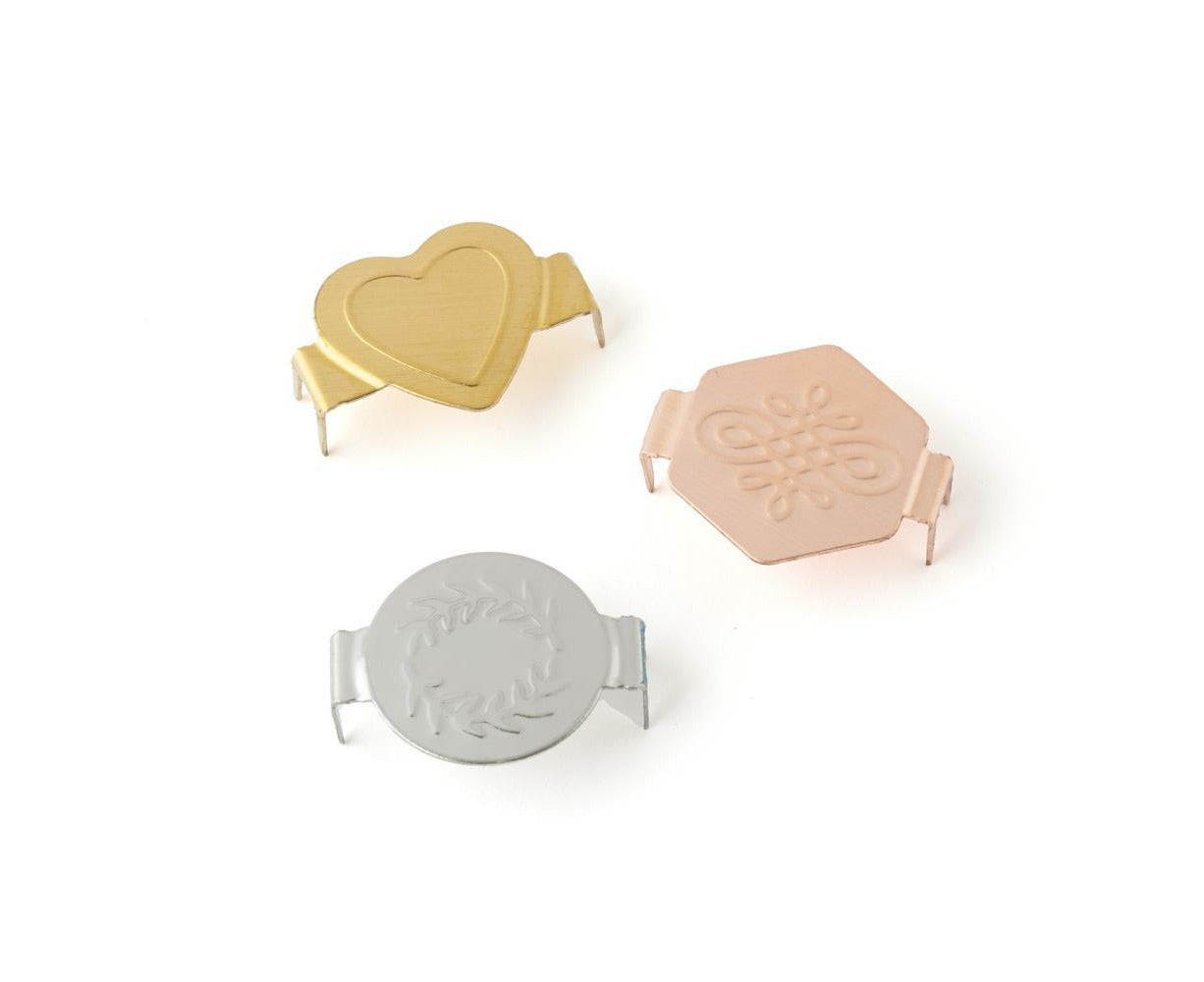 We R Memory Keepers -  Metallic Multi Asst Stapler Charms- 12pk