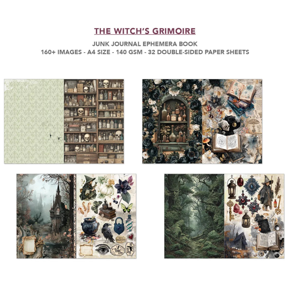 Ciao Bella - Junk Journal & Ephemera Book - The Witch's Grimoire