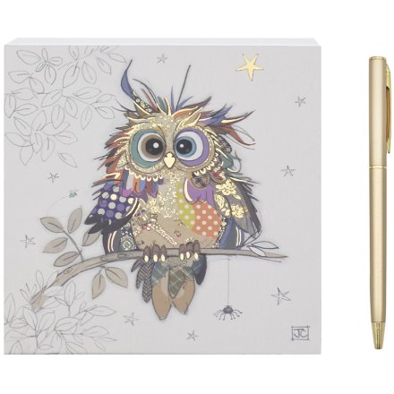 Bug Art Memo Pad & Pen Otto Owl