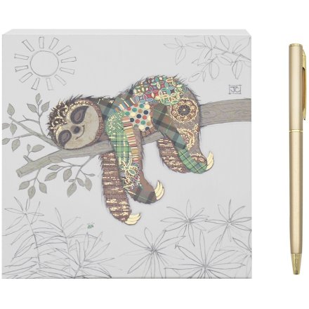 Bug Art Memo Pad & Pen Simon Sloth