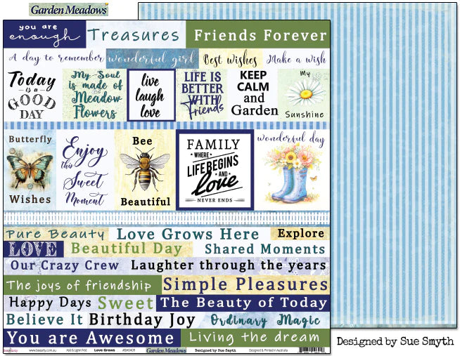 Bee Arty - Garden Meadows 12'' x 12'' Paper Collection Pack