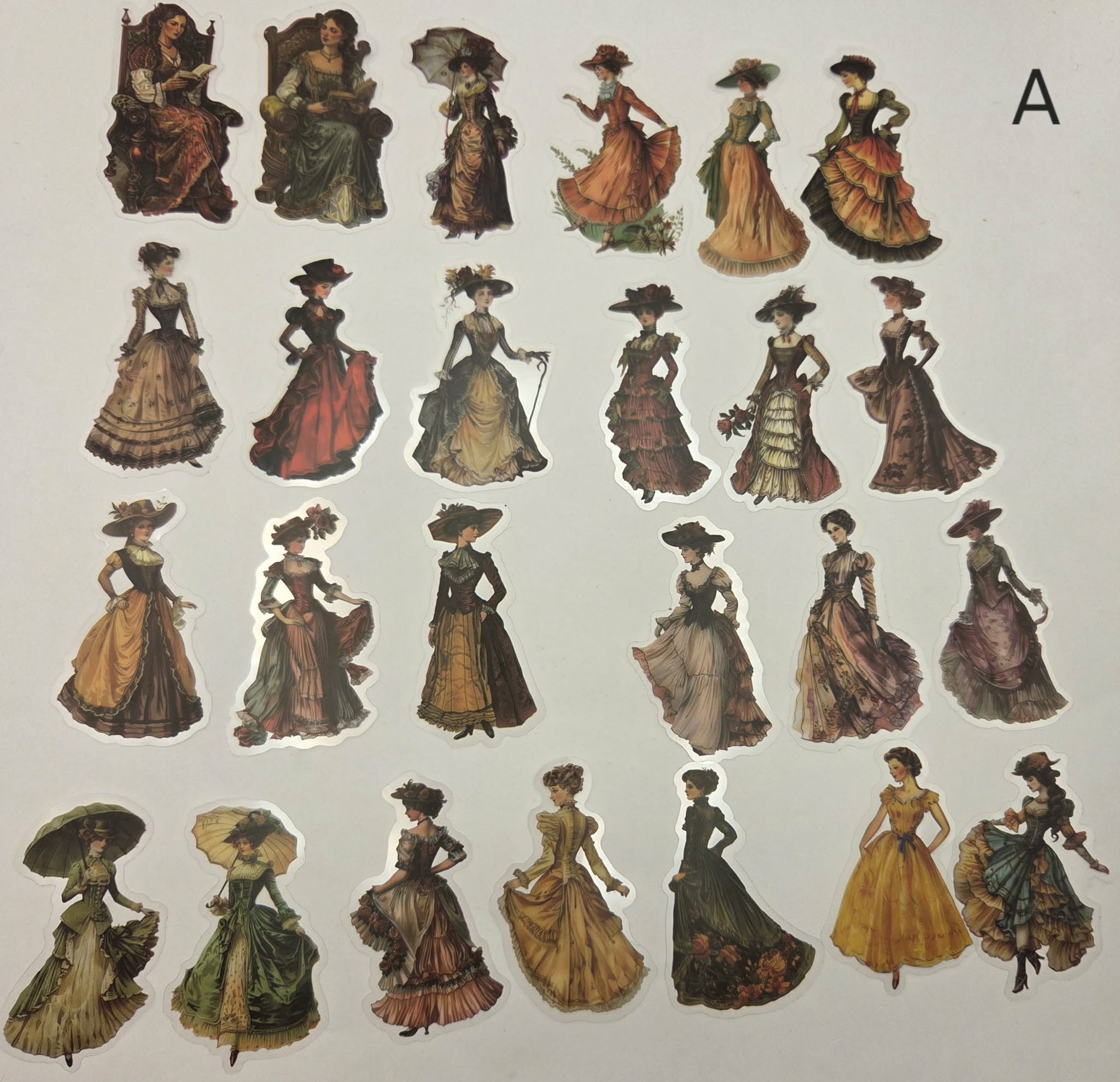 Clear Stickers - Vintage Ladies A