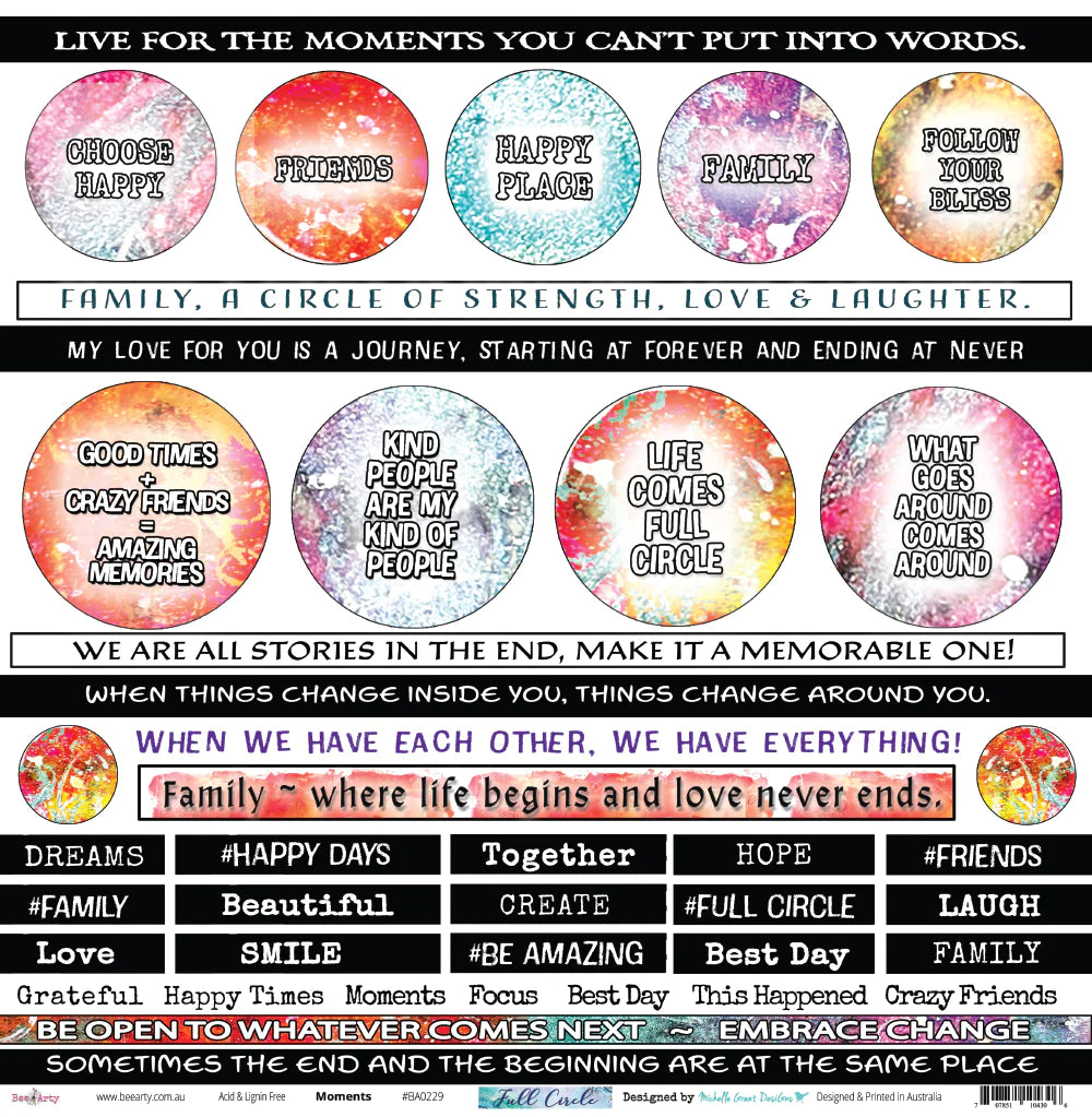 Bee Arty - Full Circle 12'' x 12'' Paper Packs