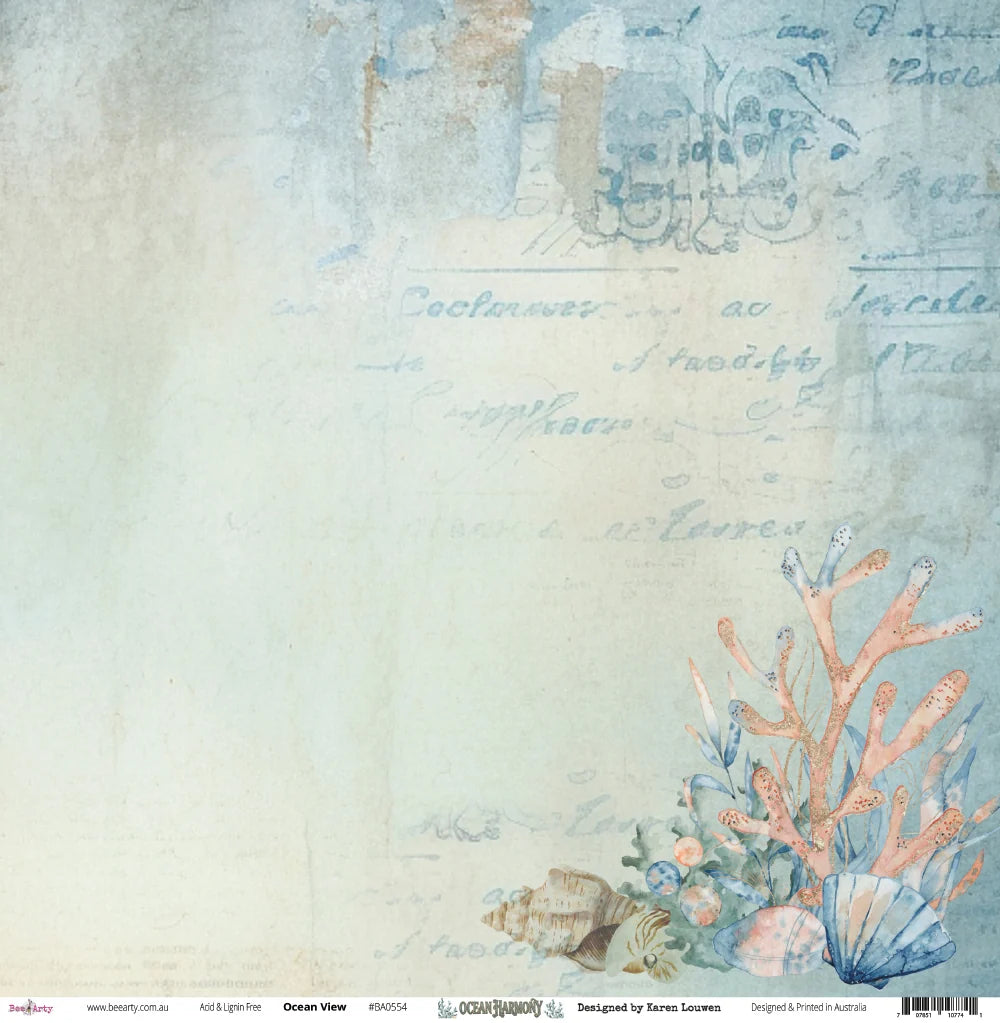 Bee Arty - Ocean Harmony - Mini collection Paper Pack 12"x12"