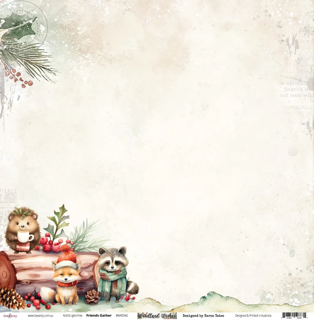 Bee Arty - Woodland Wishes - Mini collection Paper Pack 12