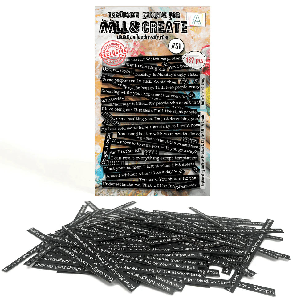 AALL & Create - Ephemera Die Cuts- Entertaining Gems - Black #51