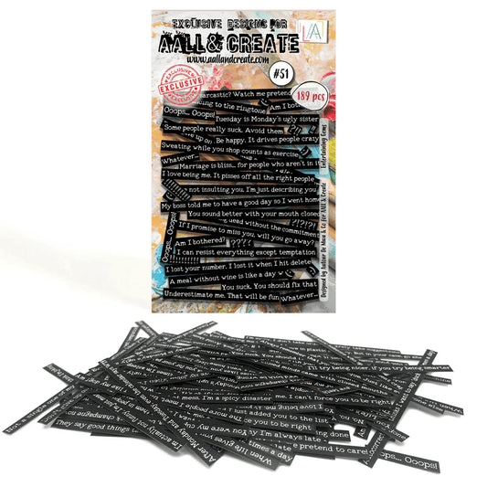 AALL &amp; Create - Ephemera Die Cuts- Entertaining Gems - Black #51