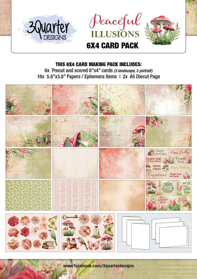 3 Quarter Designs - Peaceful Illusions 6x4 Card Pack