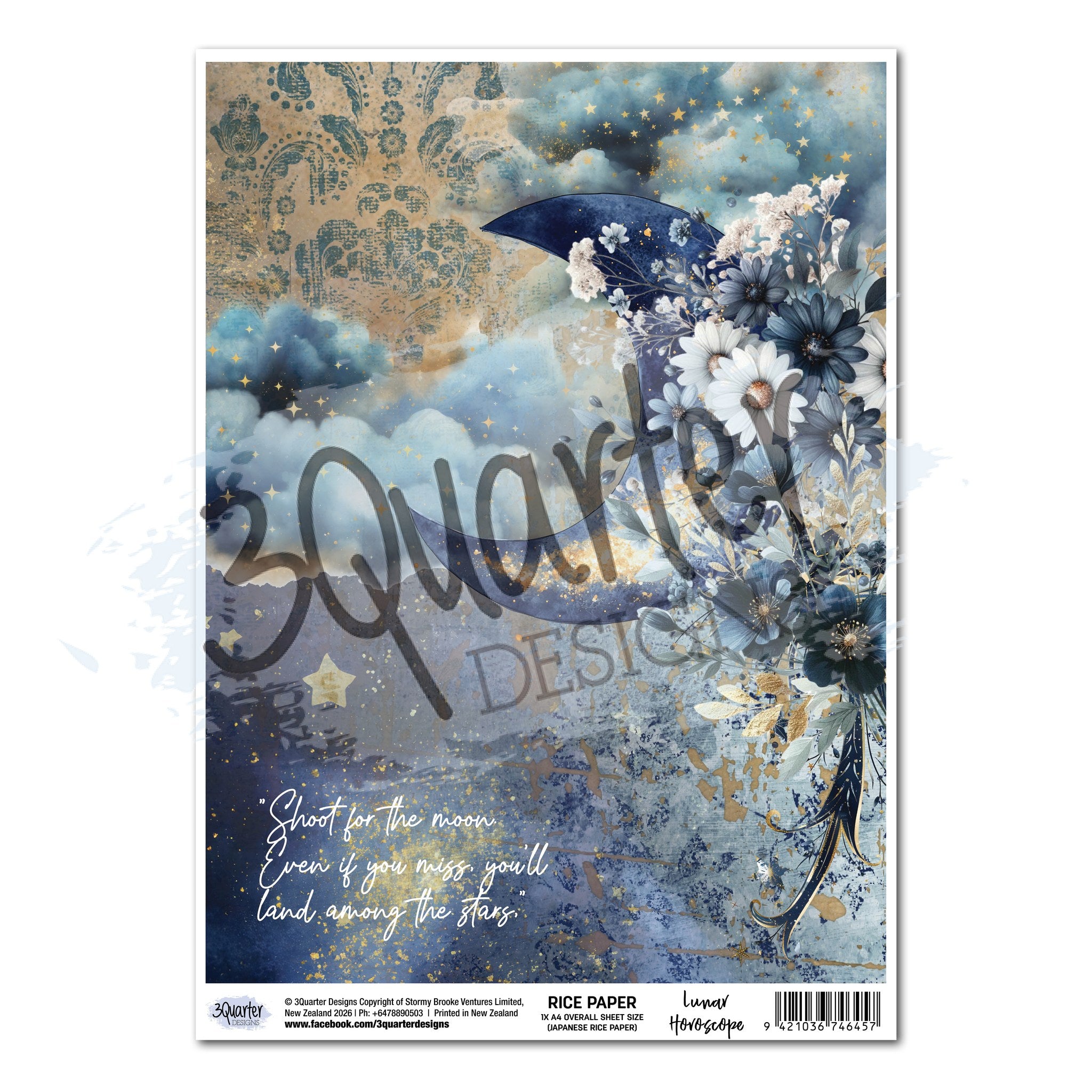 3 Quarter Designs - Rice Paper  - Lunar Horoscope