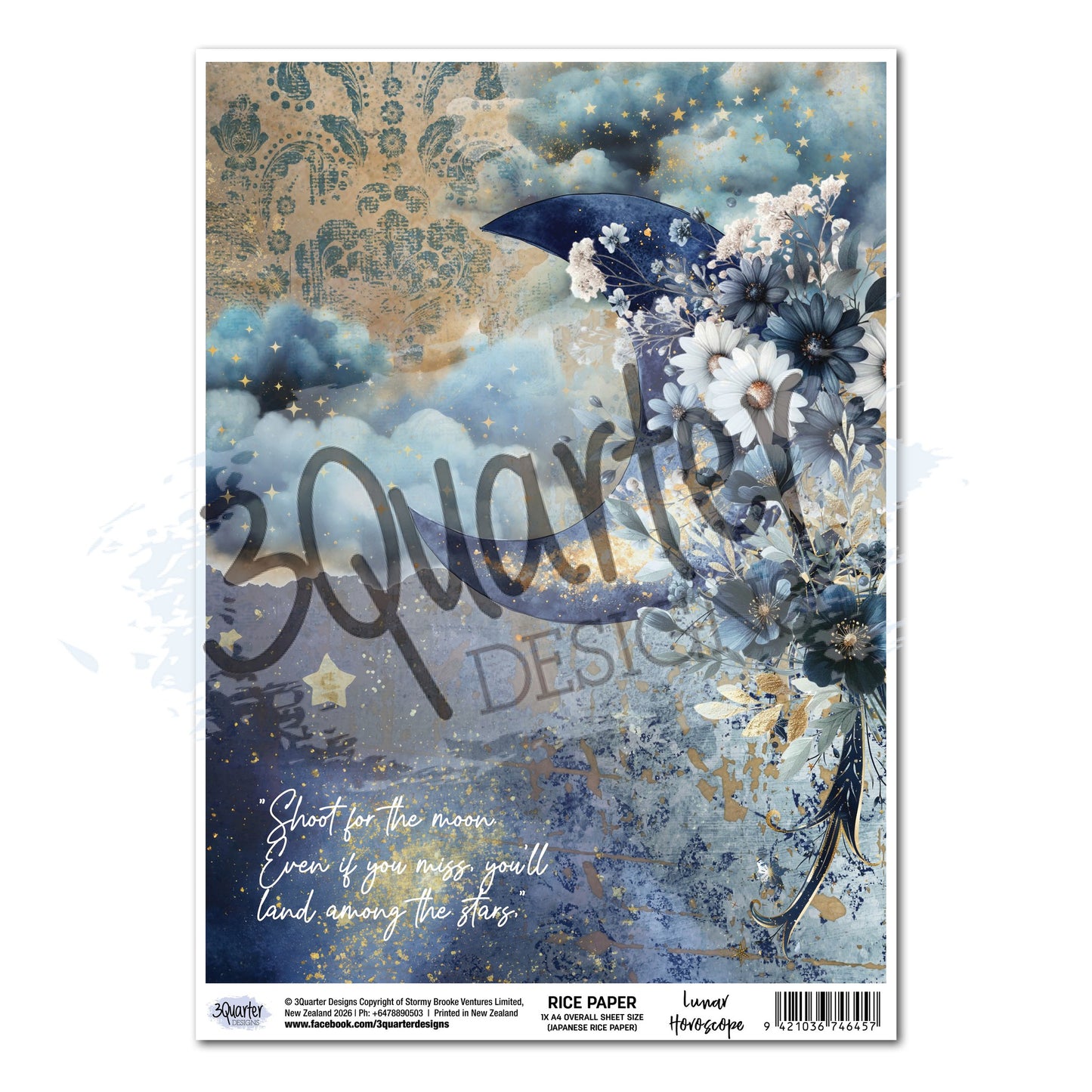 3 Quarter Designs - Rice Paper  - Lunar Horoscope