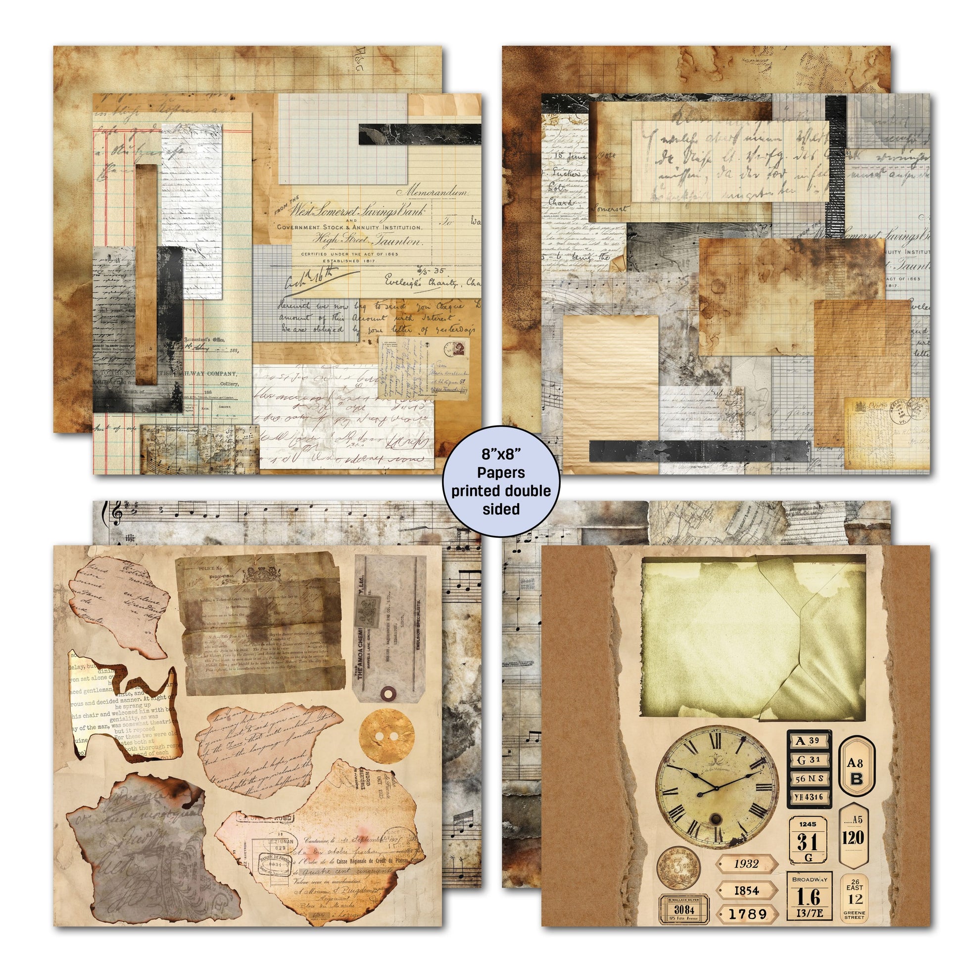 3 Quarter Designs - Paper Tales  Collection 8x8 Pack