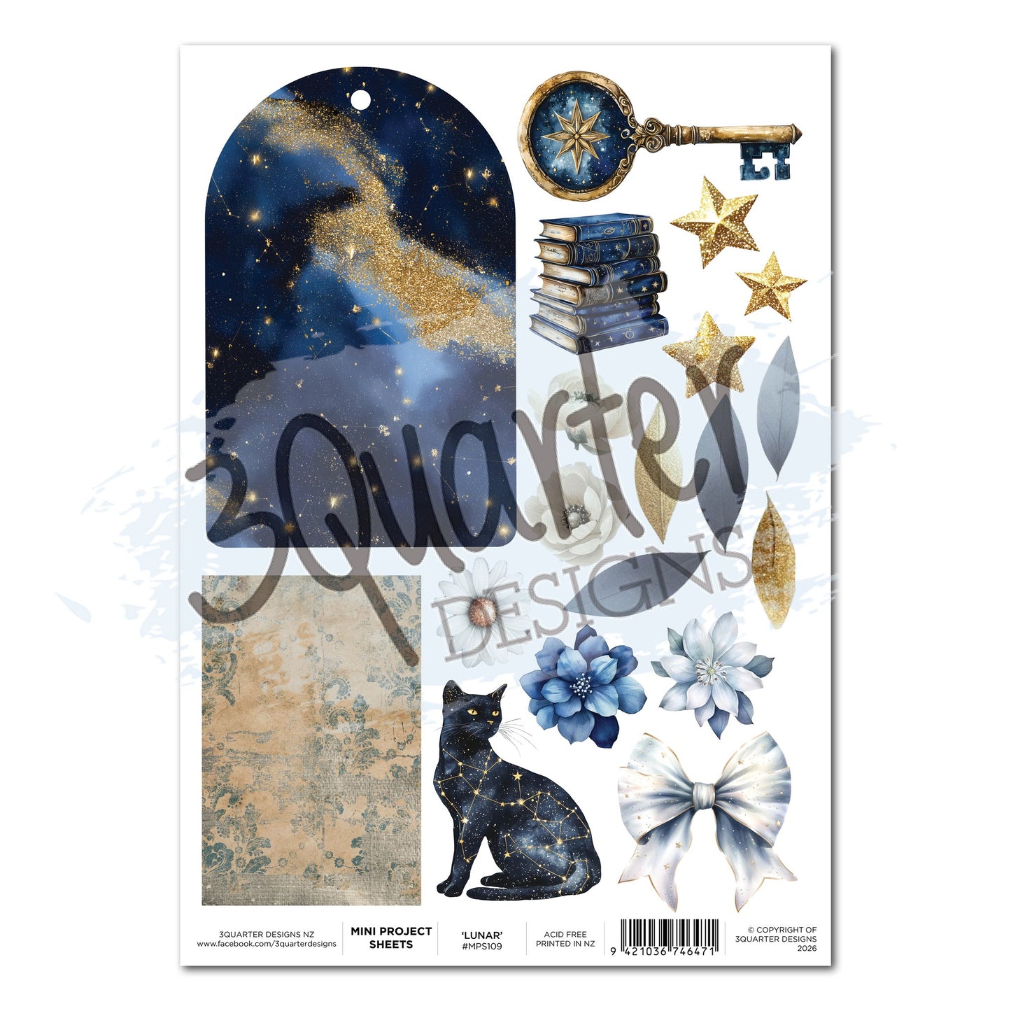 3 Quarter Designs - Mini Project Sheets - Lunar