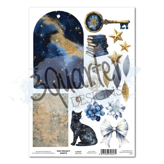 3 Quarter Designs - Mini Project Sheets - Lunar